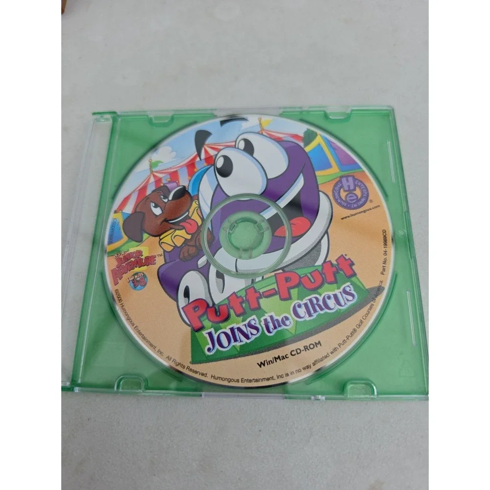 Putt-Putt Joins the Circus PC CD-Rom 2000 Windows Mac Children Kids Game